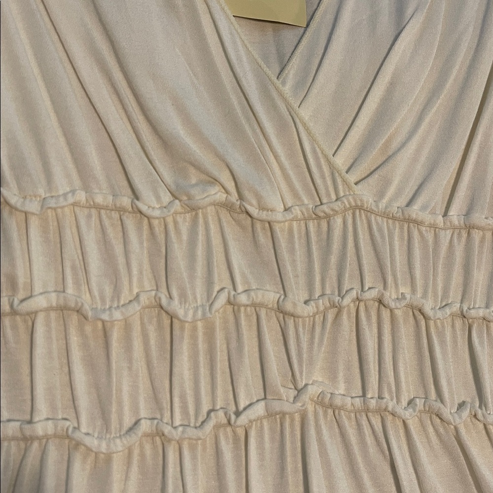 NWT Max Studio Y2K ivory empire waist sleeveless blouse top size L - Picture 3 of 8